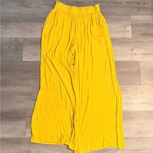 Bright Yellow Zara Wide-Leg Palazzo Pants Size Medium